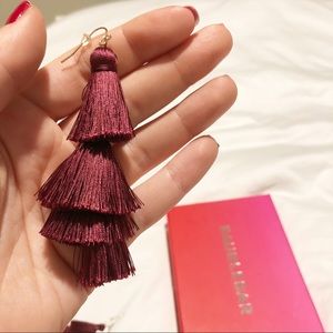 Baublebar Tiered Tassel Earrings in Eggplant